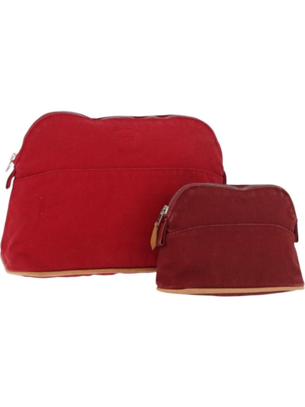 HERMES Bolide Pouch cotton 2 Set Red